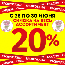 Жаркая распродажа -20% на всё!!!