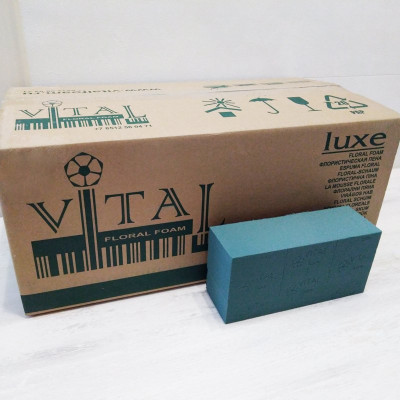 Губка флористическая "VITAL Luxe" 23х11х7,5см Коробка 20шт