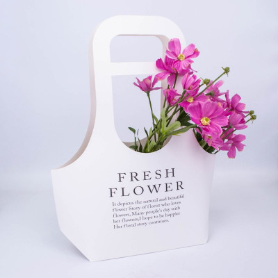 Сумочка для цветов "Fresh Flower" 22х10х40см Белый