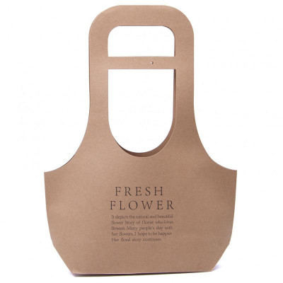 Сумочка для цветов "Fresh Flower" 31х10х41см Крафтовый